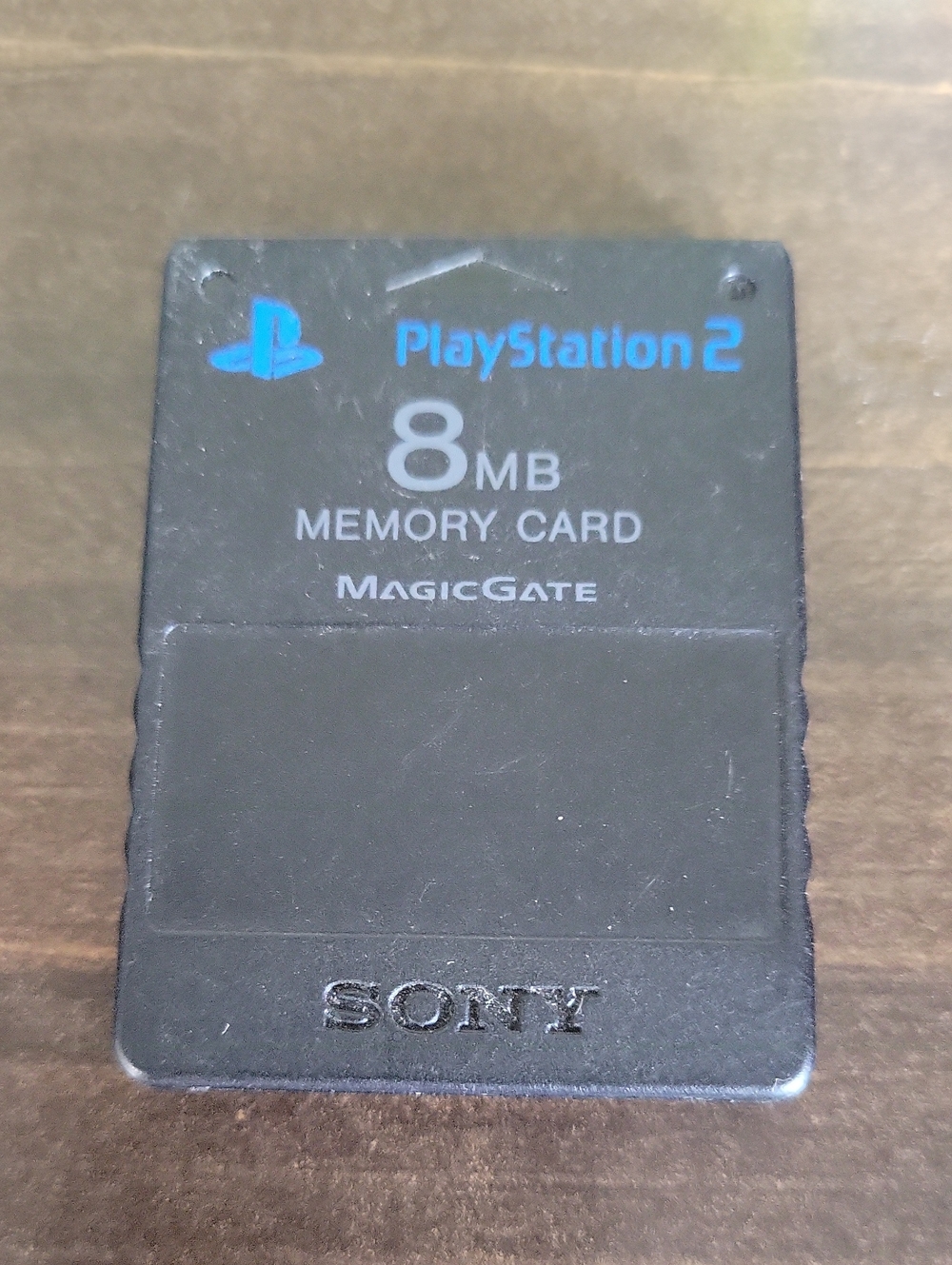 Sony PlayStation 2 8MB Memory Card - Black with Blue Logo